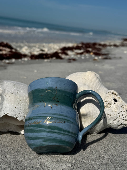 Diamond Nautilus Low Tide Mug in Dark Seas
