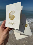Load image into Gallery viewer, Gilded Nautilus Letterpress Thank you Card
