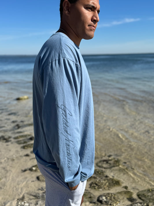 “Sheepshead” Organic Cotton Unisex Long Sleeve T-Shirt-GILDED NAUTILUS