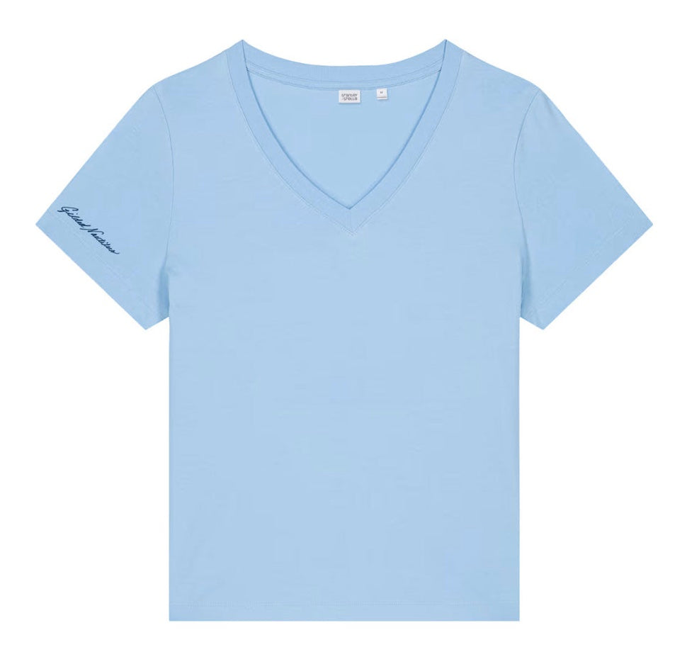 "Three Sands" Organic Cotton Women's Short Sleeve V-Neck T-Shirt
