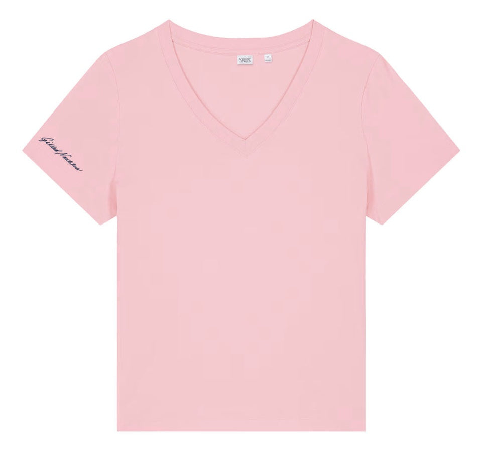 "Three Sands" Organic Cotton Women's Short Sleeve V-Neck T-Shirt