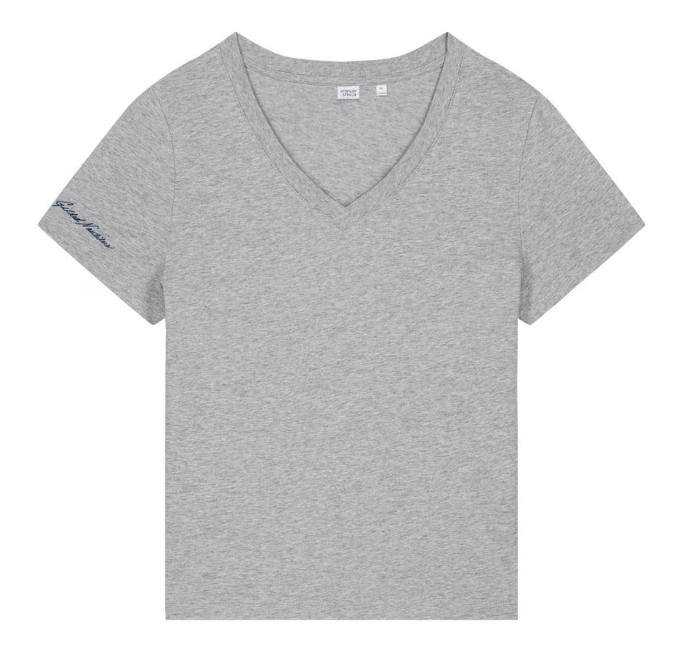 "Three Sands" Organic Cotton Women's Short Sleeve V-Neck T-Shirt