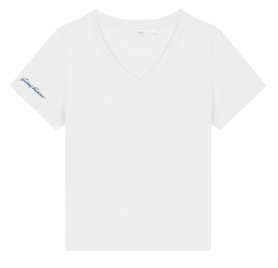 "Three Sands" Organic Cotton Women's Short Sleeve V-Neck T-Shirt